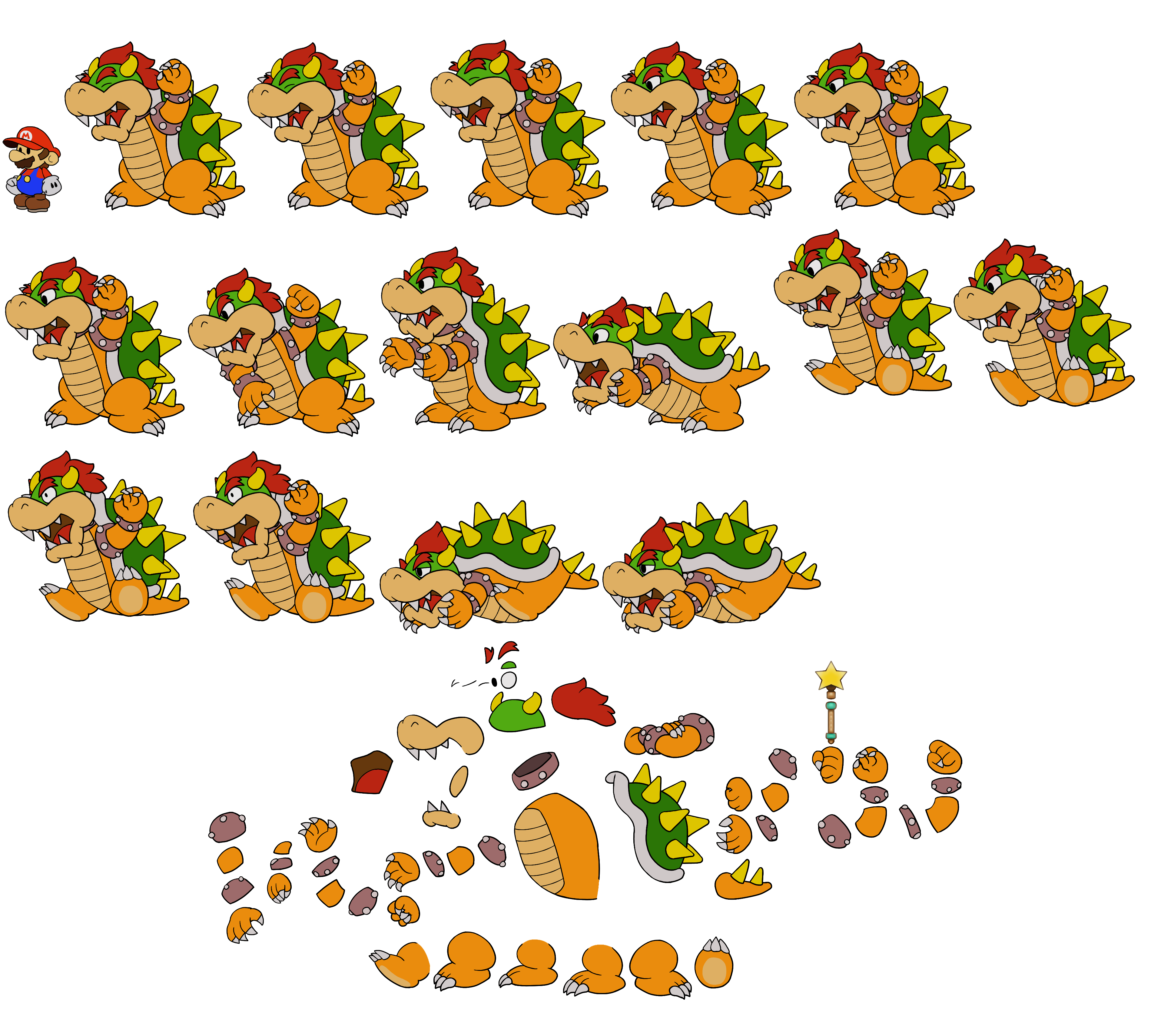 Bowser (Paper Mario 64) (Paper Mario-Style, 2 / 2)
