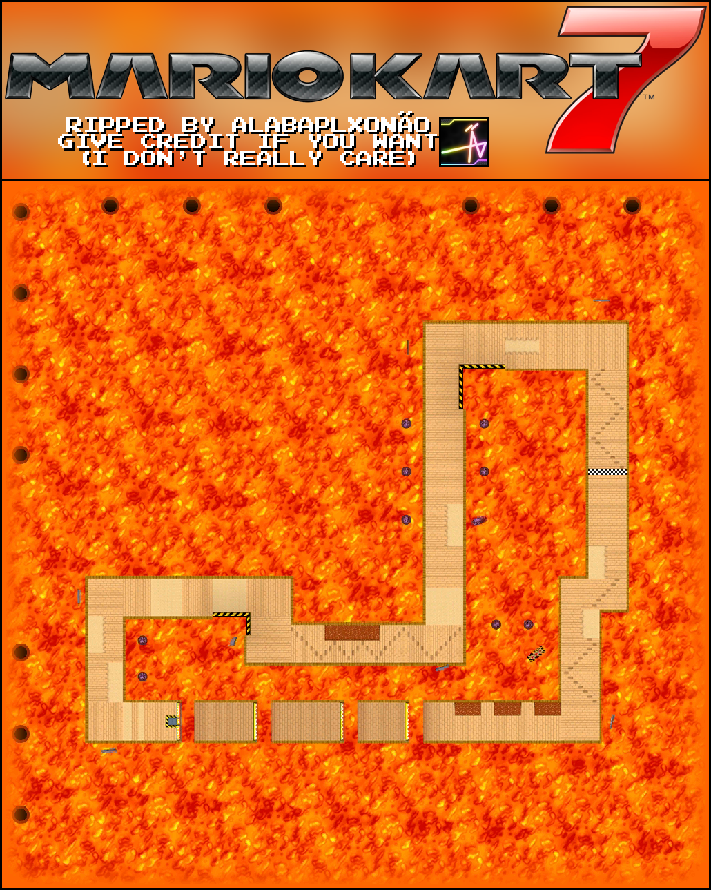Mario Kart 7 - GBA Bowser Castle 1