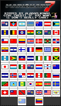 Mario Kart 7 - Country Flags