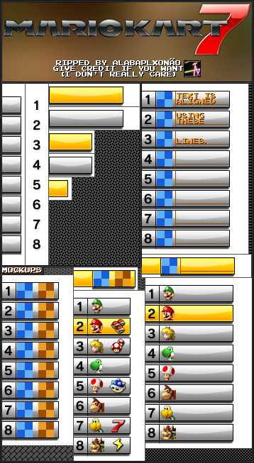 Mario Kart 7 - Racer Display (Standard Race)