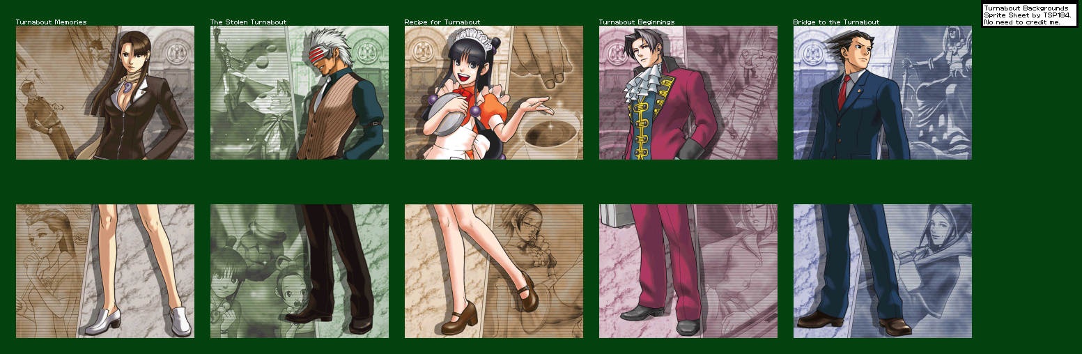 Phoenix Wright: Ace Attorney: Trials and Tribulations - Turnabout Backgrounds
