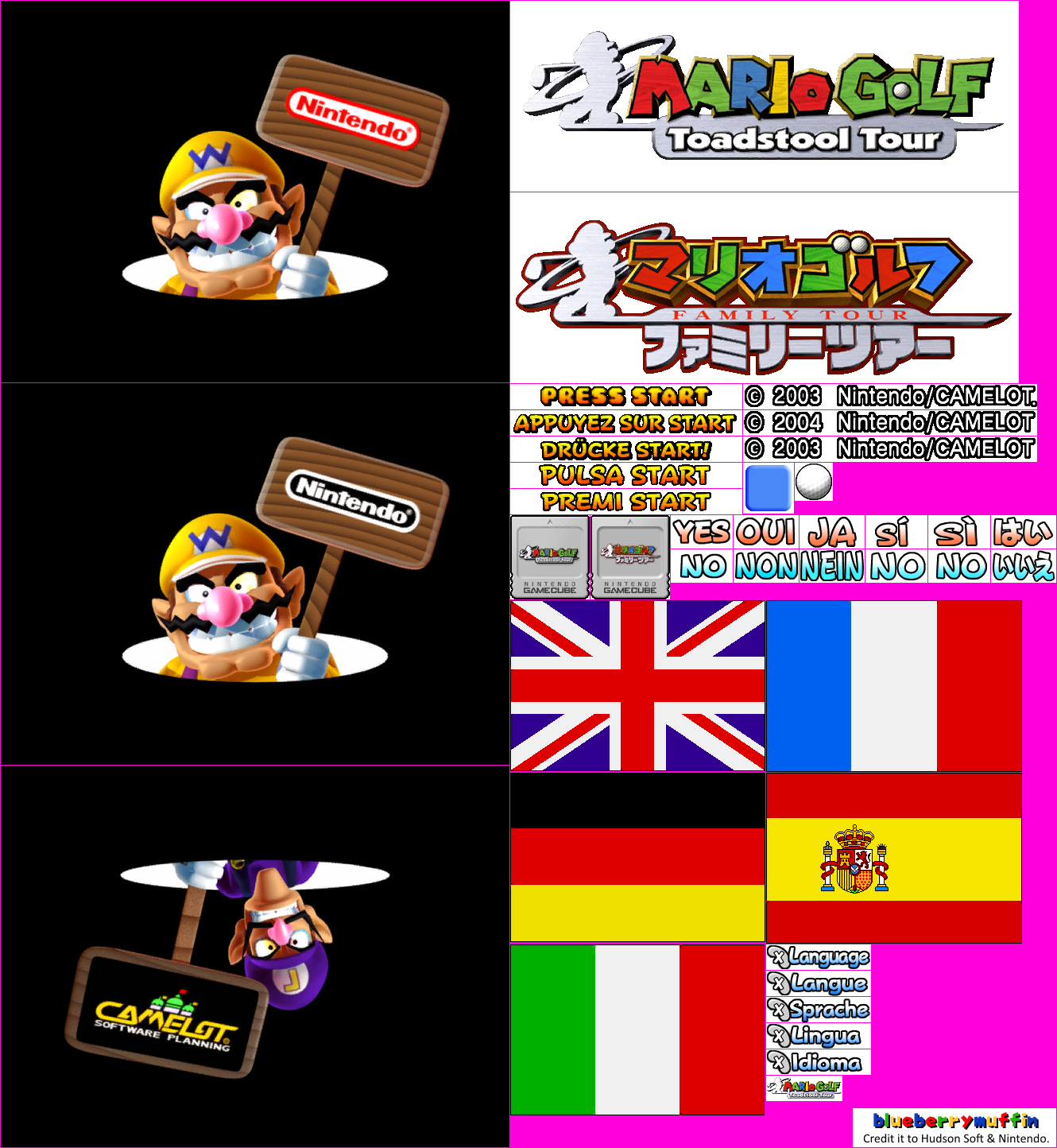 Mario Golf: Toadstool Tour - Title Screen