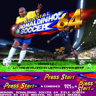 Mundial Ronaldinho Soccer 64 (Bootleg) - Title Screen