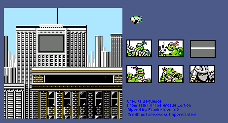 Teenage Mutant Ninja Turtles 2: The Arcade Game - Credits Sequence