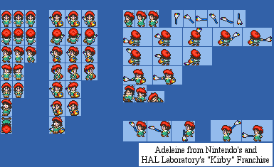 Kirby Customs - Adeleine (Final Fantasy VI-Style)
