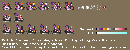 Mega Man 7 - Frisk Cannon