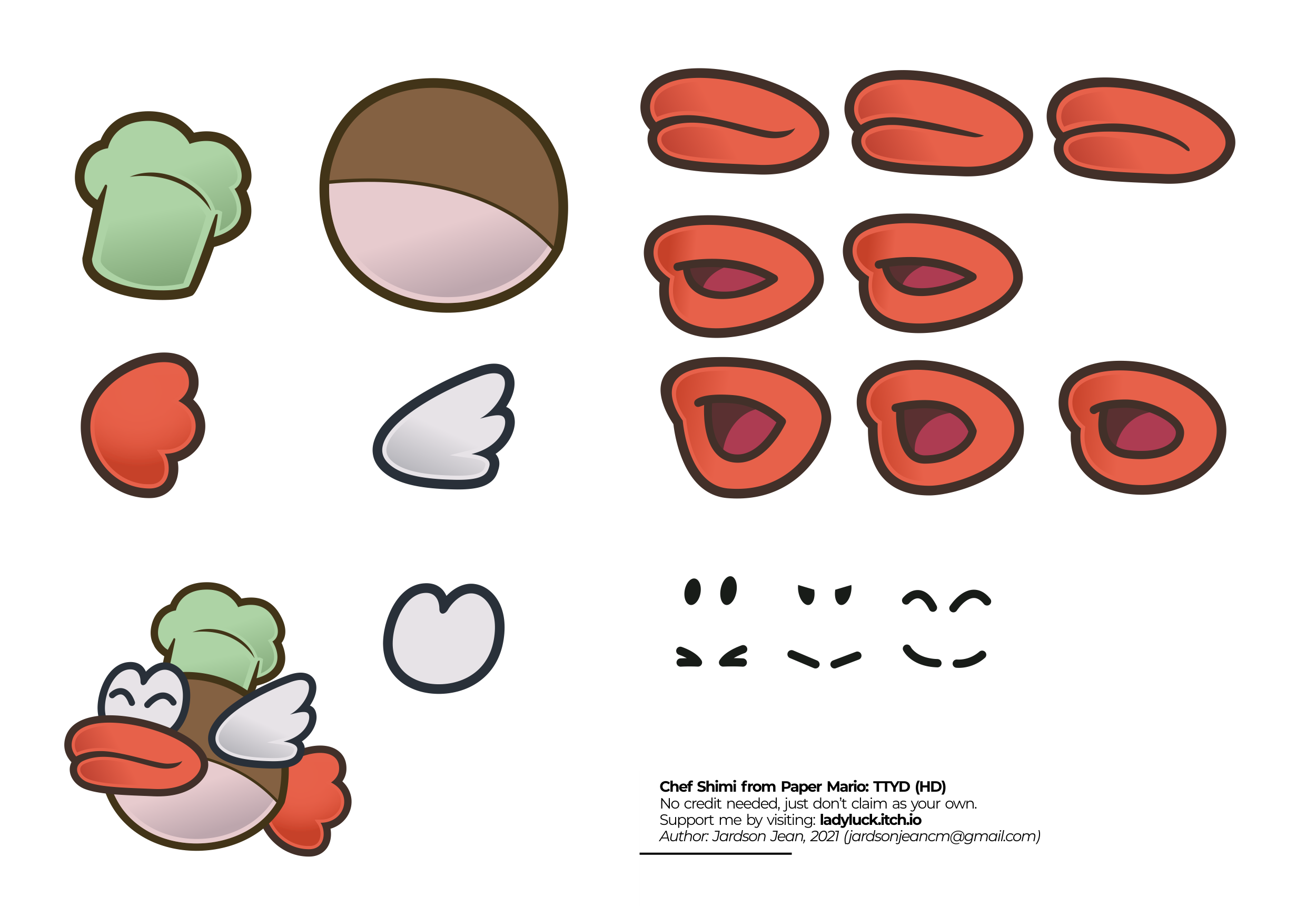Paper Mario Customs - Chef Shimi (TTYD, HD)