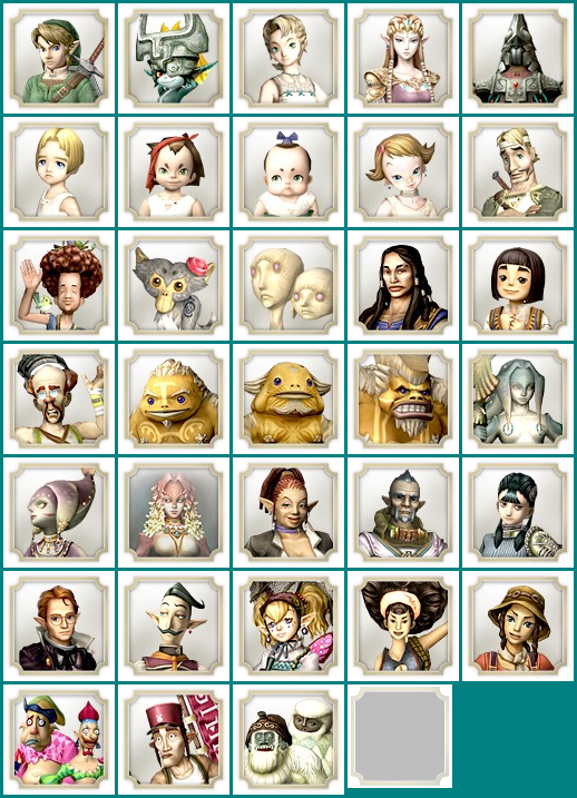 The Legend of Zelda: Twilight Princess Microsite - Game Character Icons