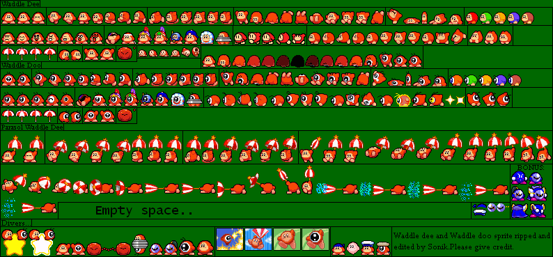 Kirby Customs - Waddle Dee & Waddle Doo (Kirby Advance-Style, Expanded)
