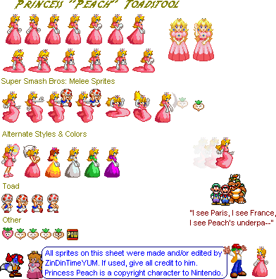 Mario Customs - Peach (Mega Man Zero-Style)