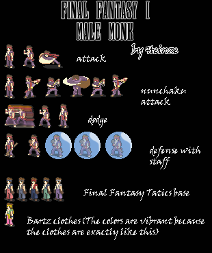 Final Fantasy 1 Customs - Monk (Fire Emblem GBA-Style)