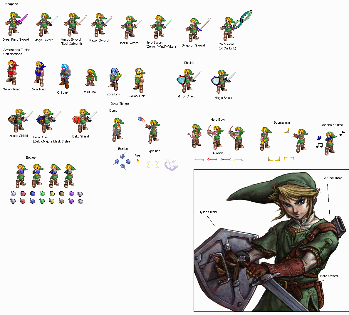 The Legend of Zelda Customs - Weapons (Ragnarok Online-Style)