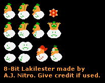 Paper Mario Customs - Lakilester (SMB1 NES-Style)