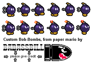 Bob-omb (Paper Mario-Style)