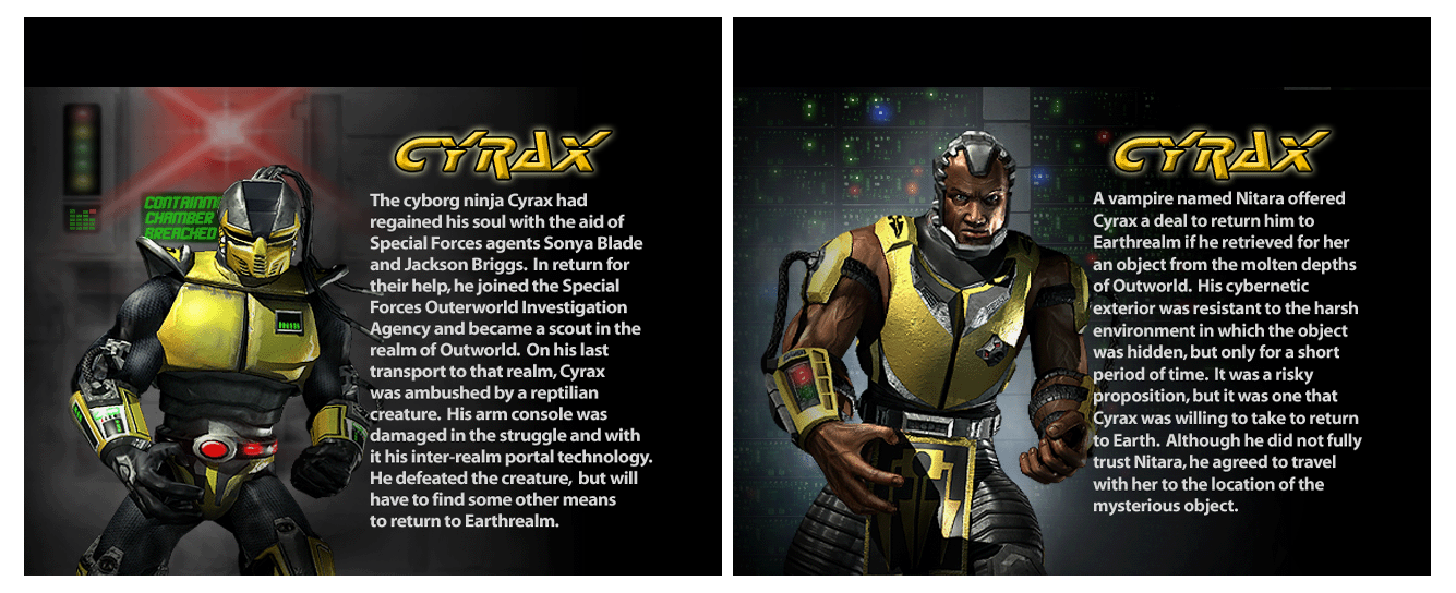 Mortal Kombat: Deadly Alliance - Cyrax's Bio