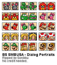 BS Super Mario USA (JPN) - Dialog Portraits