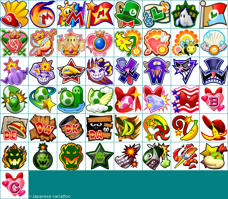 Mario Superstar Baseball - Team Icons