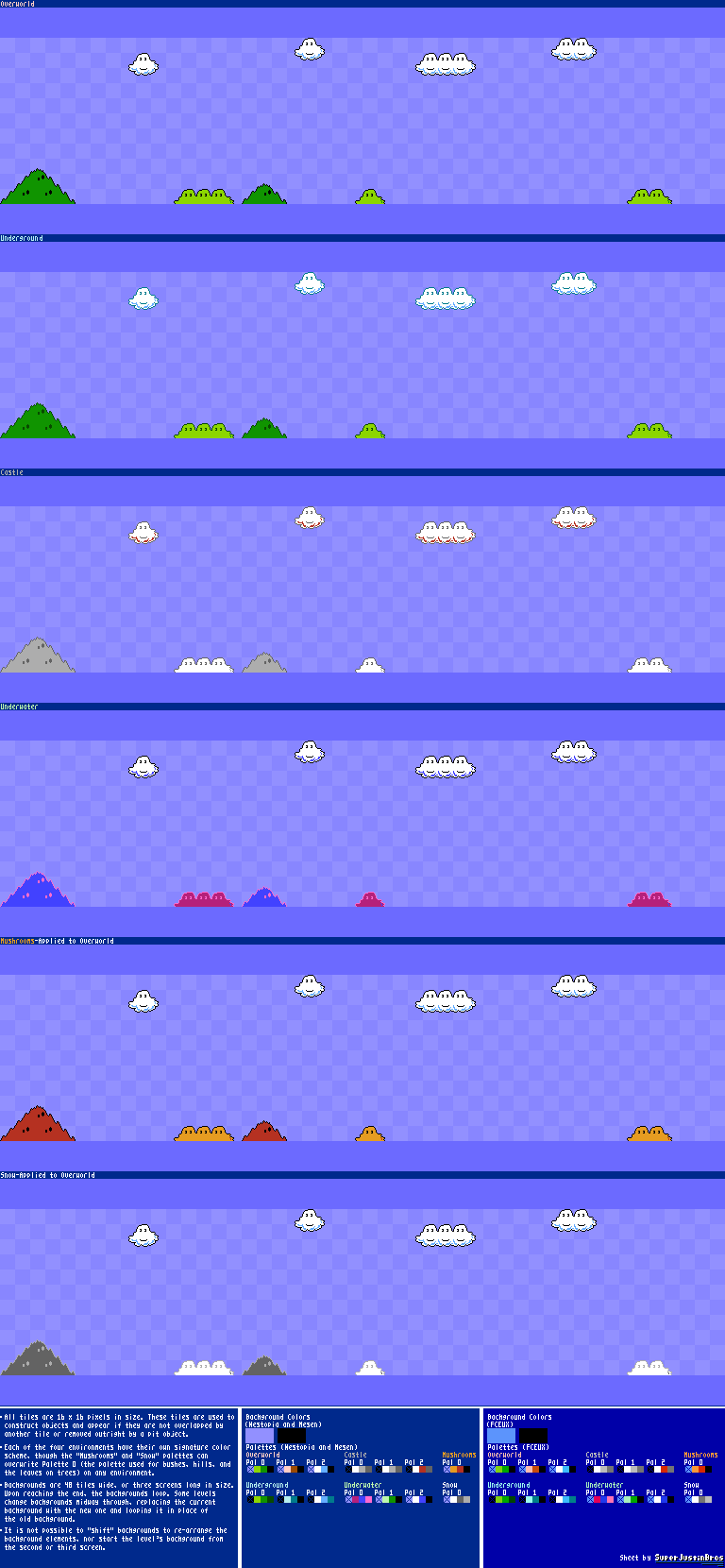 Super Mario Bros. 2 / The Lost Levels (JPN) - Background 1 (Mountains)
