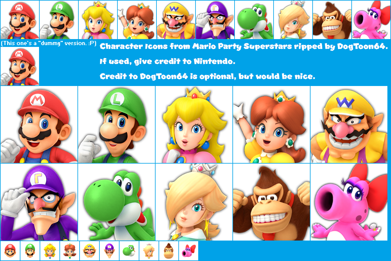 Mario Party Superstars - Character Icons