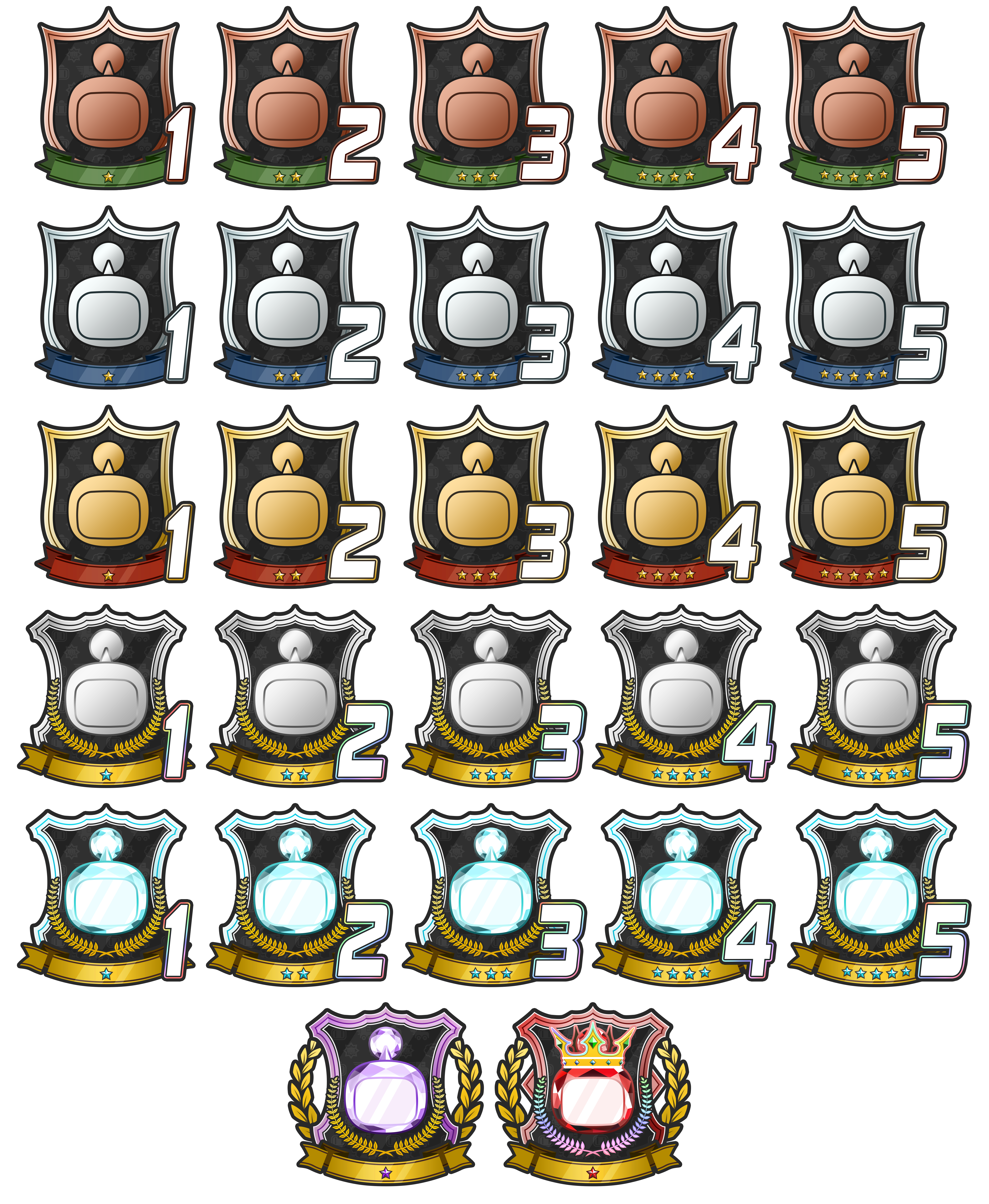 Super Bomberman R Online - Rank Icons (Large)
