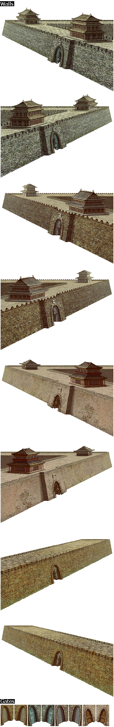 Romance of the Three Kingdoms VIII - City Walls and Gates