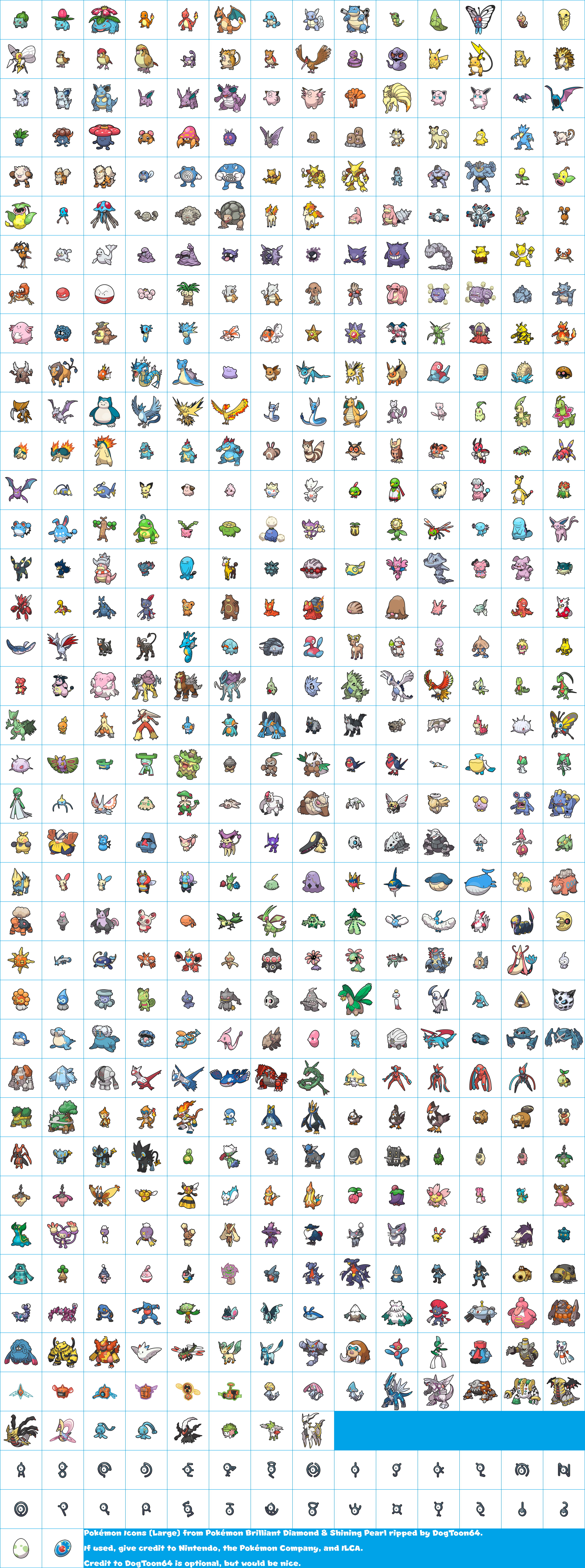 Pokémon Icons (Large)