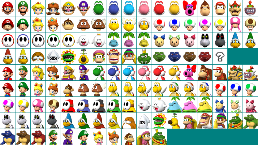 Mario Super Sluggers - Character Icons