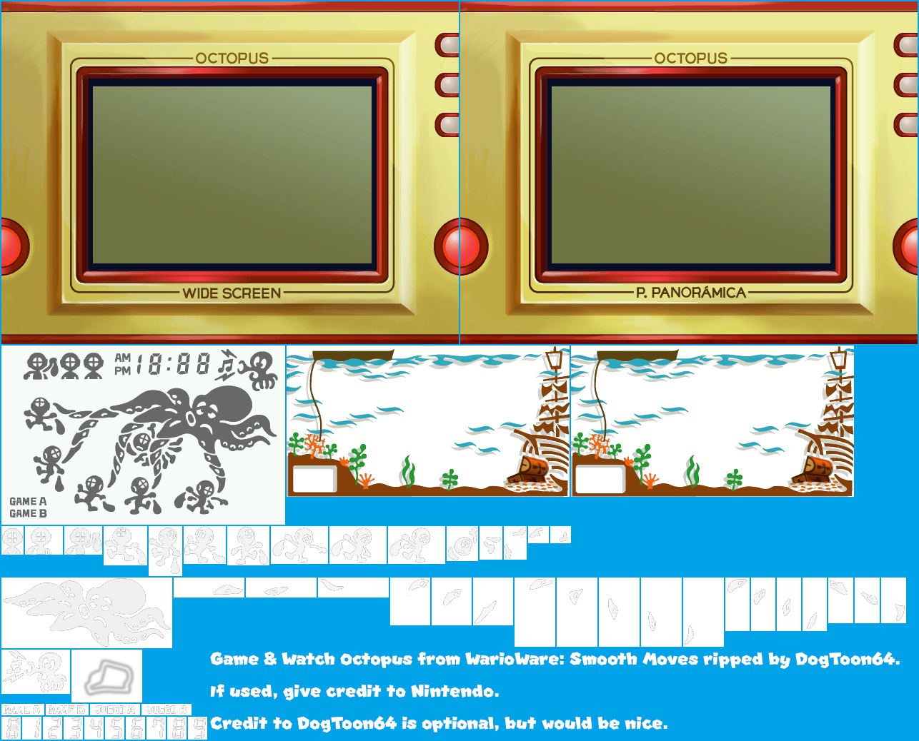 WarioWare: Smooth Moves - Game & Watch Octopus