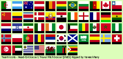 Head-On Soccer / Fever Pitch Soccer - Team Icons