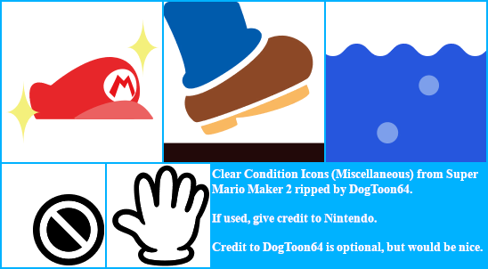 Super Mario Maker 2 - Course Clear Icons (Miscellaneous)