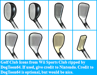 Wii Sports Club - Golf Club Icons