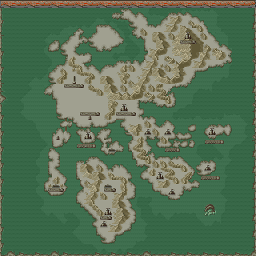 Fire Emblem: Mystery of the Emblem (JPN) - Archanea Map