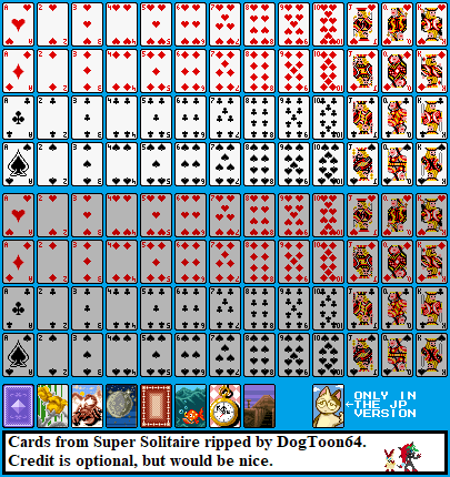 Super Solitaire (USA) - Cards