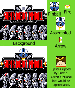 Super Robot Pinball - Title Screen