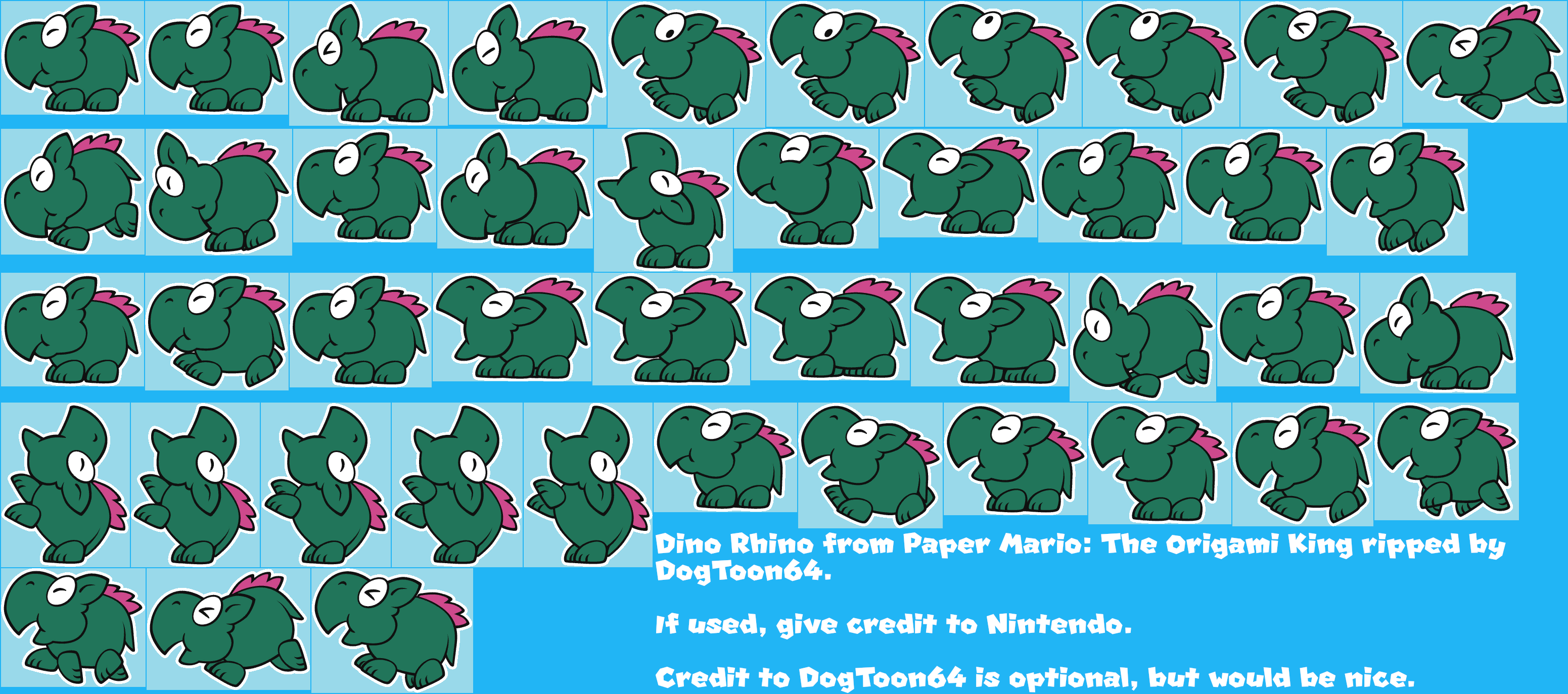 Paper Mario: The Origami King - Dino Rhino