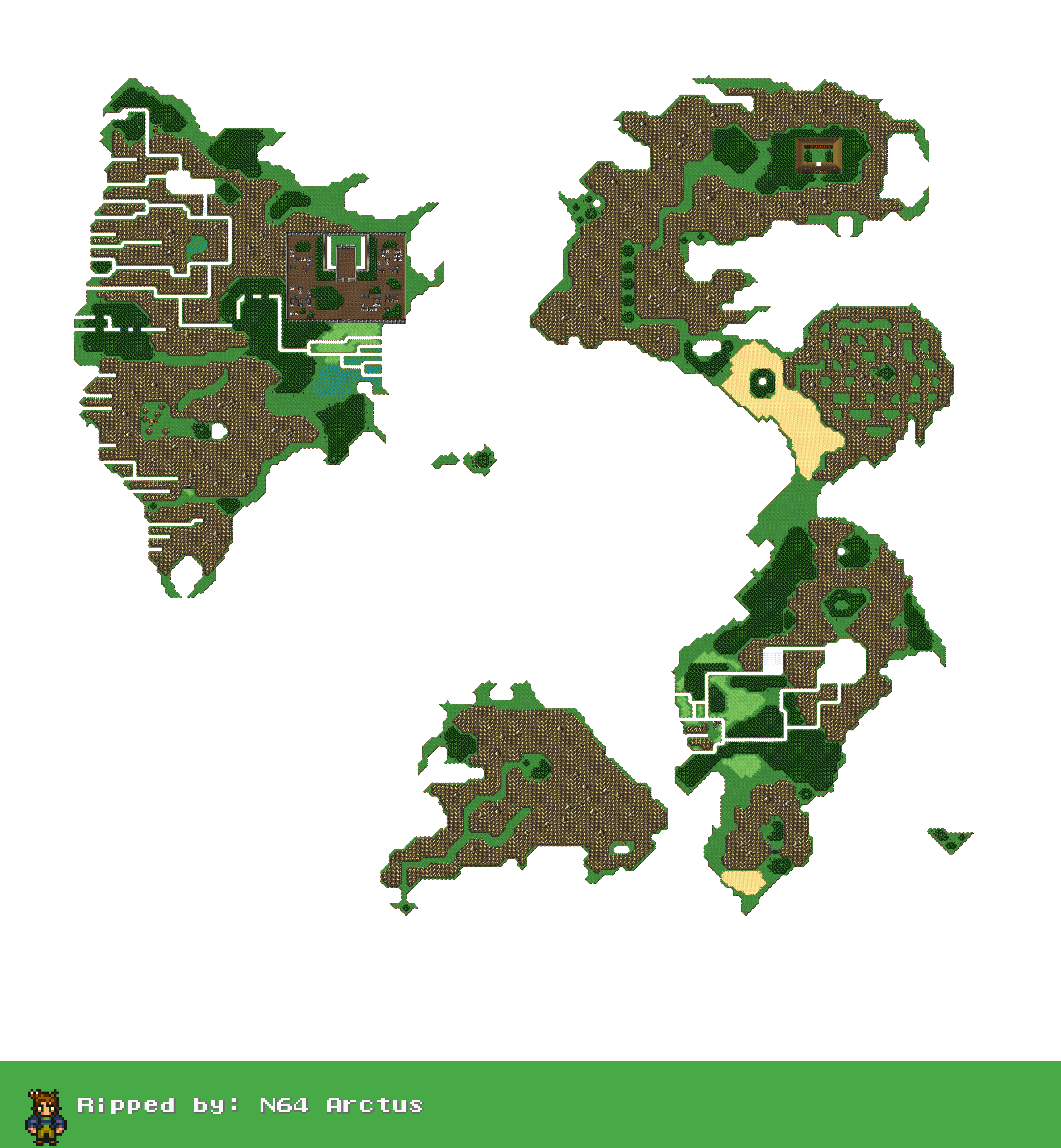 Final Fantasy 3 (Pixel Remaster) - Overworld (Restored Surface)