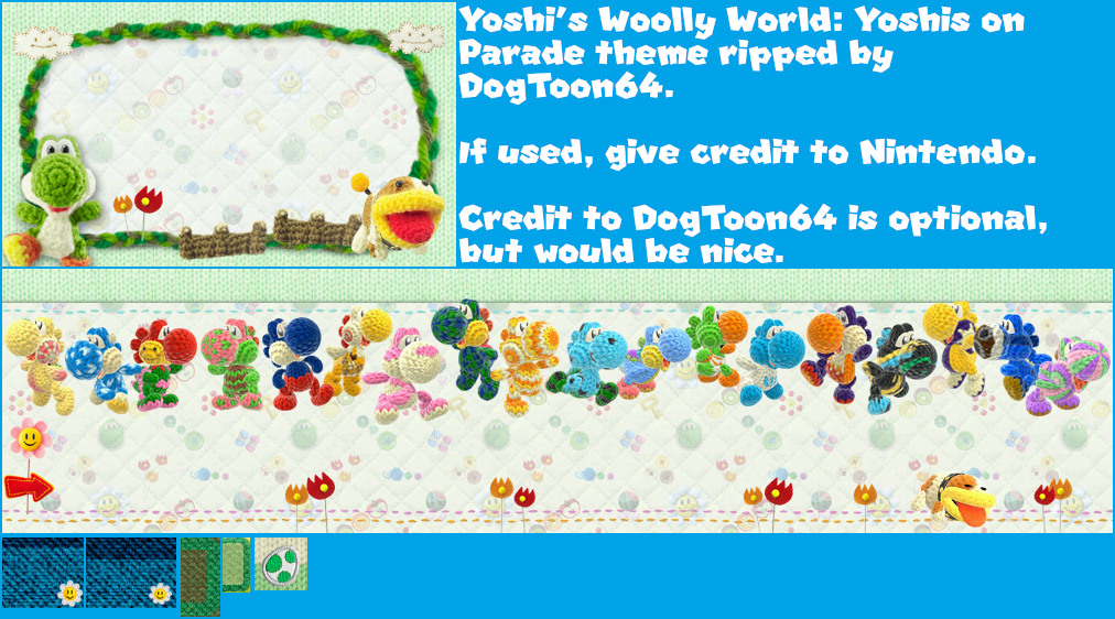 Nintendo 3DS Themes - Yoshi's Woolly World: Yoshis on Parade