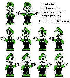 Mario Customs - Luigi (Game & Watch Gallery 2-Style)