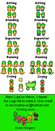 Yoshi Customs - Baby Luigi (Mario & Luigi: Superstar Saga-Style)