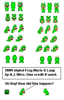 Mario Customs - Frog Mario (Super Mario World-Style)