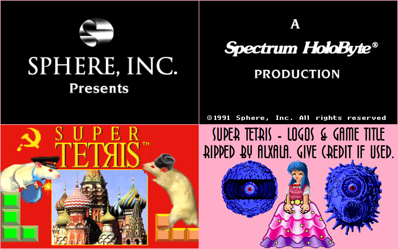 Super Tetris - Logos & Game Title
