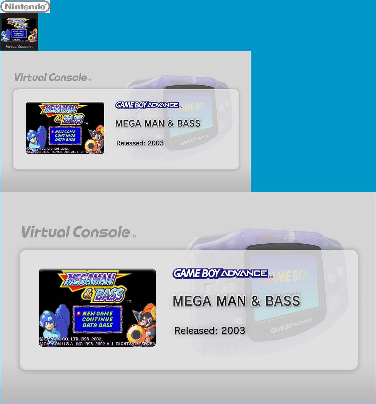 Virtual Console - MEGA MAN & BASS
