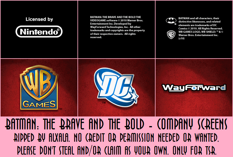 Batman: The Brave and The Bold - Company Screens