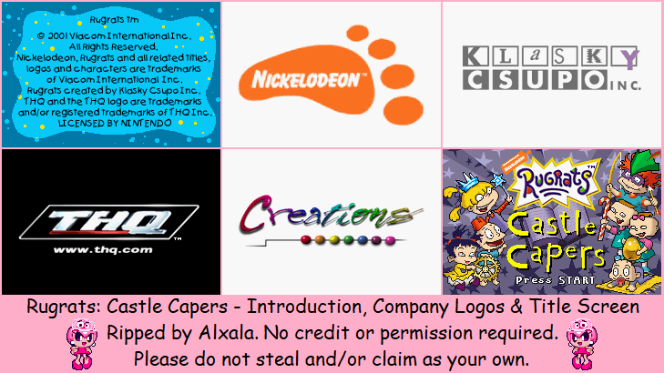 Rugrats: Castle Capers - Introduction, Company Logos & Title Screen