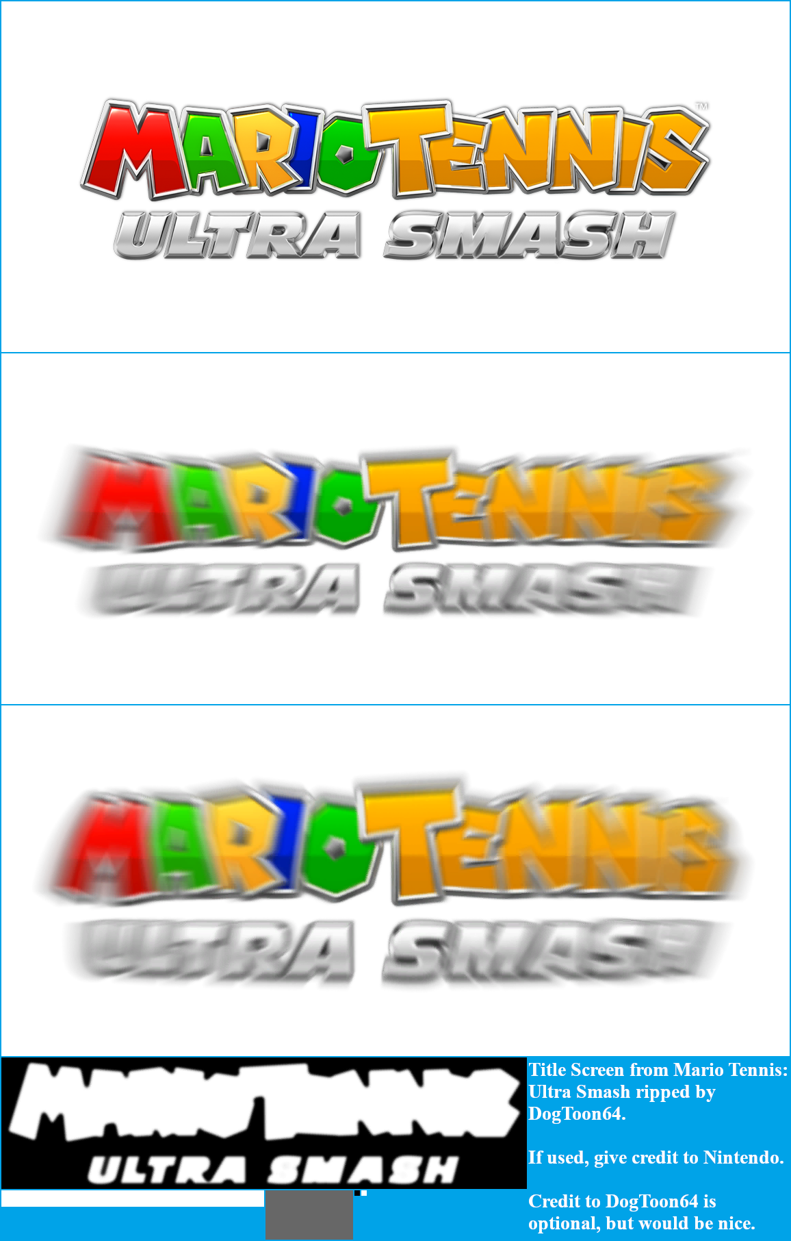 Mario Tennis: Ultra Smash - Title Screen