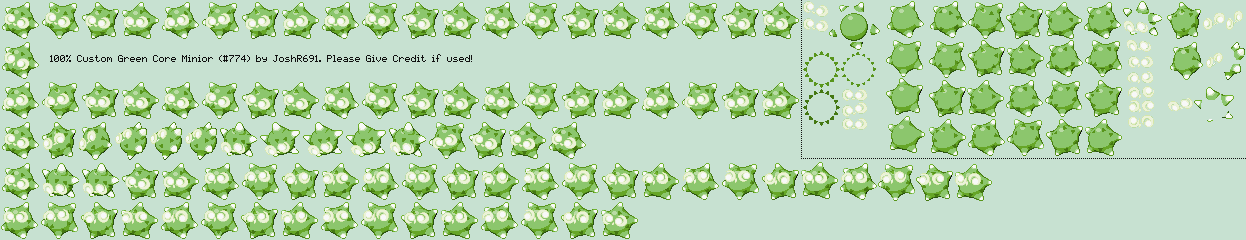 Pokémon Customs - #774 Minior - Green Core