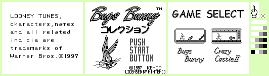 Bugs Bunny Collection (JPN) - Title Screen & Game Select