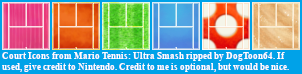 Mario Tennis: Ultra Smash - Court Icons