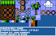 Sonic the Hedgehog Customs - Green Hill Zone (Super Mario Bros.-Style)