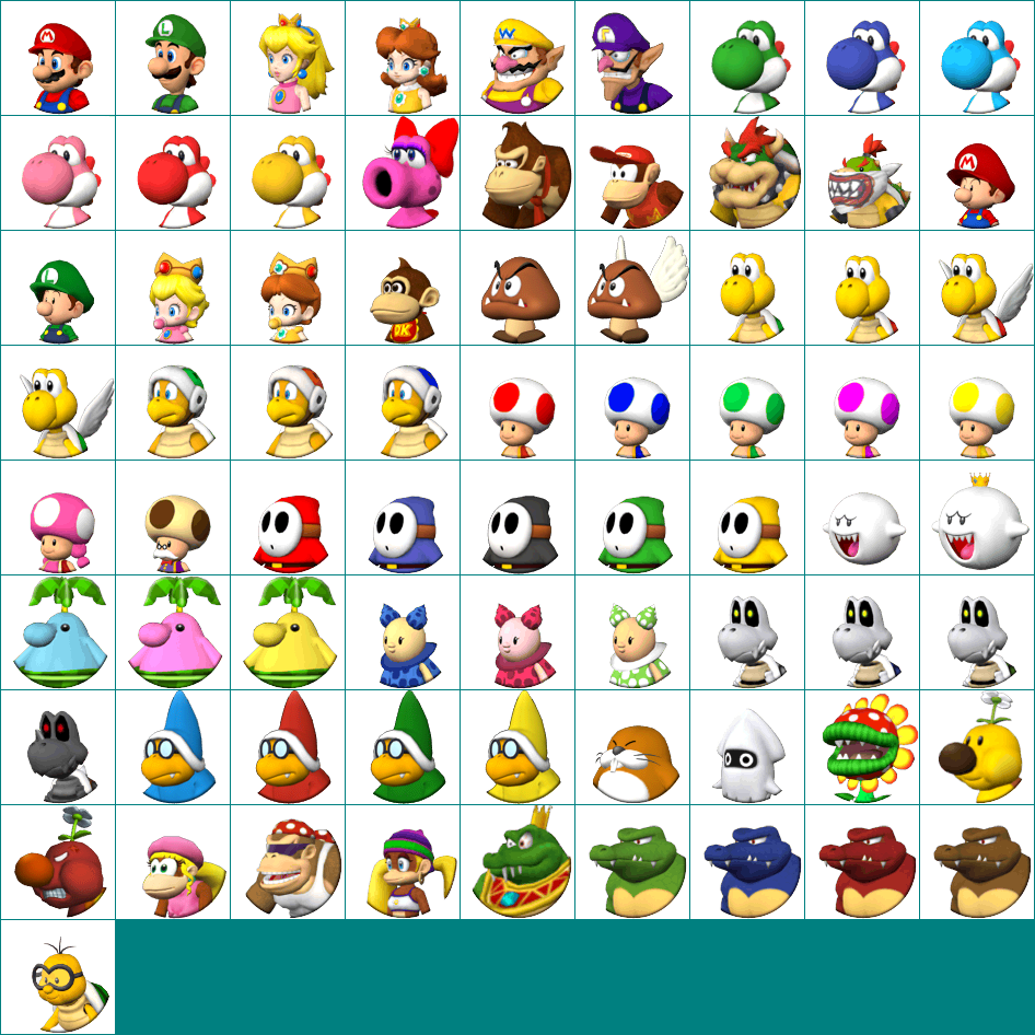Mario Super Sluggers - Characters Icons (Challenge)